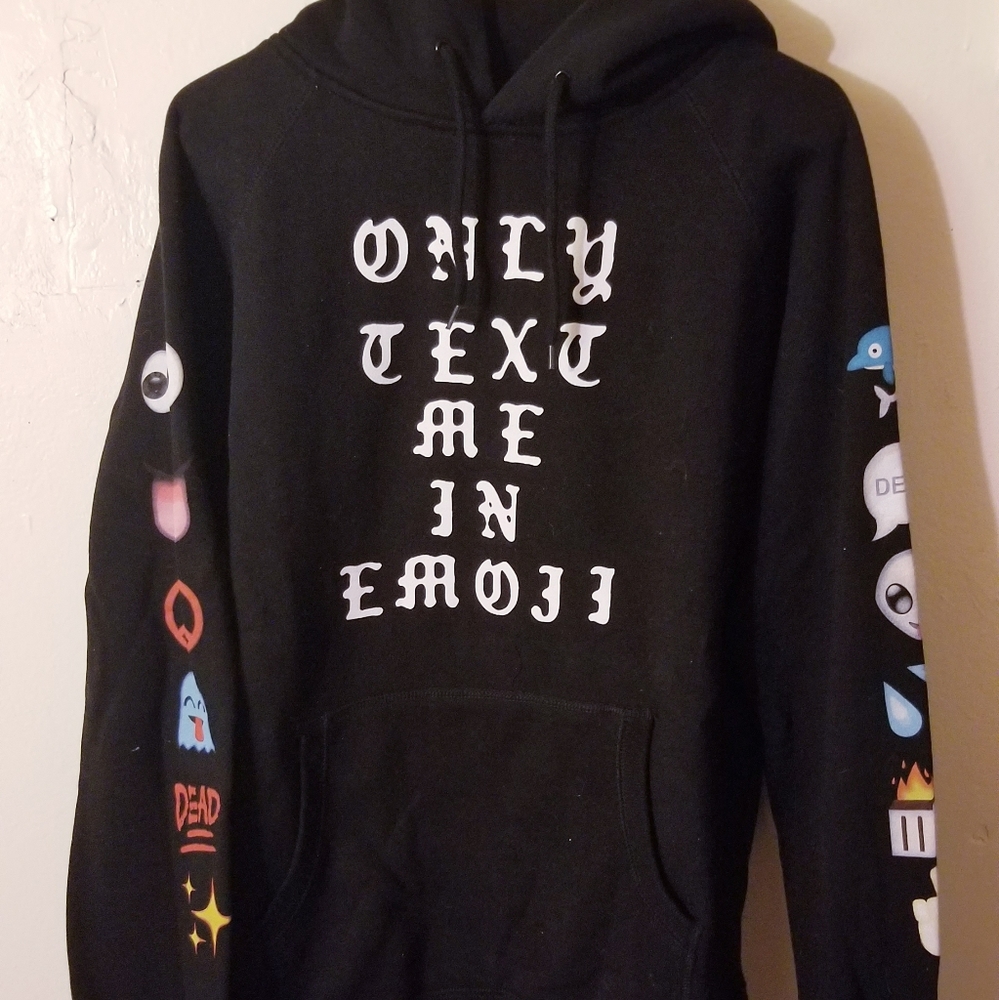 Drop Dead Clothing Emoji Hoodie Size L
